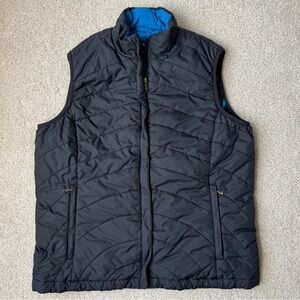 Lands’ End Black Lightweight Puffer Vest Front Zip Pockets Zip Closure Medium